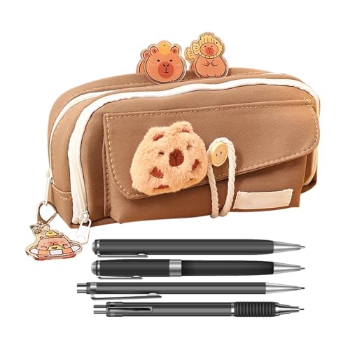 Vgvgaj Capybara-Bleistifttasche, Capybara-Bleistifthalter - Studenten-Cartoon-Stiftetui - Niedliches Capybara-Federmäppchen mit Fächern, Federmäppchen mit weiter Öffnung Vgvgaj Capybara-Bleistifttasche, Capybara-Bleistifthalter - Studenten-Cartoon-Stiftetui - Niedliches Capybara-Federmäppchen mit Fächern, Federmäppchen mit weiter Öffnung von Vgvgaj