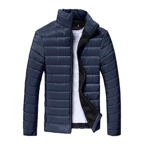 Vhersily Leichte Herrenjacke mit Kapuze Angebot Parka Plus Size Jacke Slim Fit Steppjacke Winterjacke Herren Damen Leichte Jacke mit Reißverschluss und Taschen, Marineblau, XXL von Vhersily