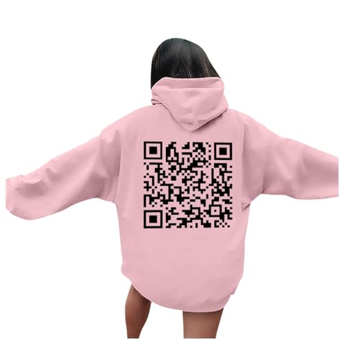Vhersily Sweatshirt für Damen, Unisex, Funny Fu QR Code Hoodie, QR Code Sweatshirt, Fuck You QR Code Hoodie, Fu QR Scan Code Sweatshirt, Pink A, M Vhersily Sweatshirt für Damen, Unisex, Funny Fu QR Code Hoodie, QR Code Sweatshirt, Fuck You QR Code Hoodie, Fu QR Scan Code Sweatshirt, Pink A, M von Vhersily