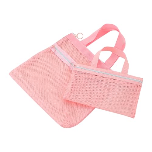 Vhjlfig Kosmetiktasche Für Frauen, Tragbarer Beutel Mit Mesh, Reißverschluss Tasche Mit Griff 2er Set Für Festival Arbeit Stadion Urlaub Reisen Schule Flugzeug Konzert von Vhjlfig