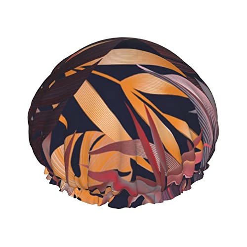 Duschhaube, Herbstblätter, bedruckt, Badekappe, wasserdicht, wiederverwendbar, Duschhut für Damen und Herren, Haar-Badekappen Duschhaube, Herbstblätter, bedruckt, Badekappe, wasserdicht, wiederverwendbar, Duschhut für Damen und Herren, Haar-Badekappen von VhoMes