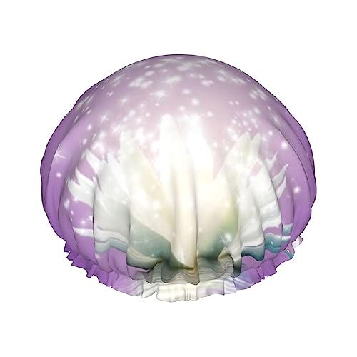 Duschhaube, Lotusblume, lila, bedruckt, Badekappe, wasserdicht, wiederverwendbar, Duschhut für Damen und Herren, Haar-Badekappen Duschhaube, Lotusblume, lila, bedruckt, Badekappe, wasserdicht, wiederverwendbar, Duschhut für Damen und Herren, Haar-Badekappen von VhoMes