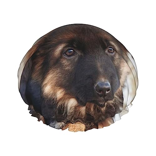 Duschhaube, Motiv: Deutscher Schäferhund, Welpen, bedruckt, Badekappe, wasserdicht, wiederverwendbar, Duschhut für Damen und Herren, Haar-Badekappen von VhoMes