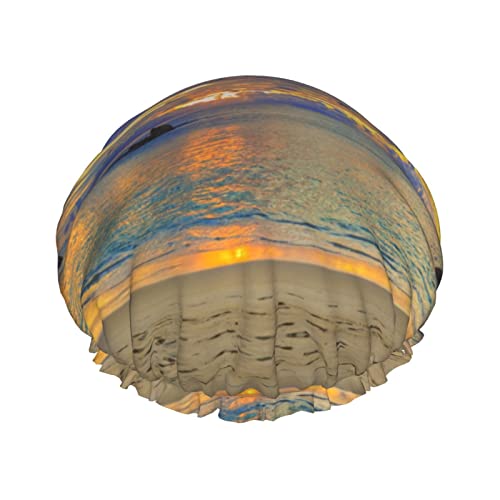 Duschhaube, bedruckt, Badekappe, wasserdicht, wiederverwendbar, für Damen und Herren, Haar-Badekappen Duschhaube, bedruckt, Badekappe, wasserdicht, wiederverwendbar, für Damen und Herren, Haar-Badekappen von VhoMes