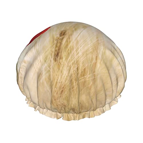 Duschhaube, rote Blume, bedruckt, Badekappe, wasserdicht, wiederverwendbar, Duschhut für Damen und Herren, Haar-Badekappen Duschhaube, rote Blume, bedruckt, Badekappe, wasserdicht, wiederverwendbar, Duschhut für Damen und Herren, Haar-Badekappen von VhoMes