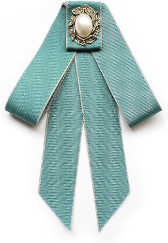 Fliege, Krawatte, Stoffkunst-Bogenbrosche, Perlenstoff, Schleife, Krawatte, Unisex, Hemdkragen, Anstecknadeln, Vintage-Schmuck, Colthing-Accessoires (Color : 6, Size : Pack of 1) von VhoMes