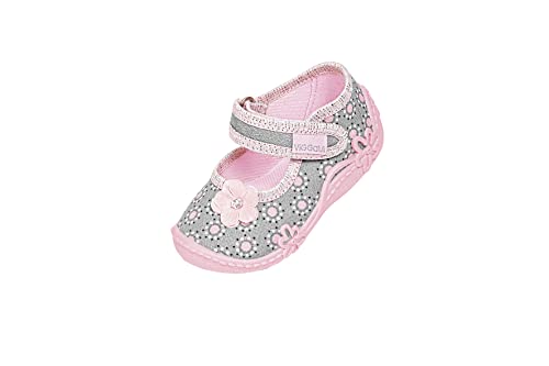 Vi-GGa-Mi Jungen Mädchen Anielka Slipper, Grey/pink, 19 EU von Vi-GGa-Mi