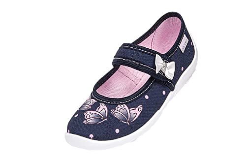 Vi-GGa-Mi Jungen Mädchen MATYLDA Slipper, Dark Blue/pink, 27 EU von Vi-GGa-Mi