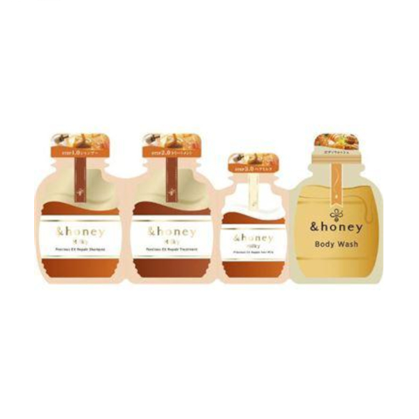 ViCREA - &honey Milky Precious EX Repair Hair Pack 4 Step Trial Set - 10ml + 10g + 3g + 10ml von ViCREA