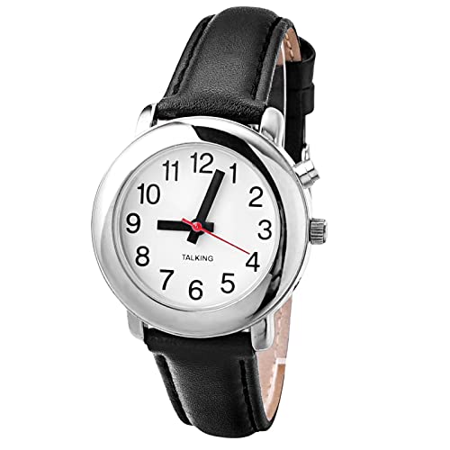 Modische Sprechende Uhr, hochwertige, klare und Laute Stimme, ultradünne Damenuhr, spricht Zeit, Datum oder Weckzeit für ältere Menschen, Sehbehinderte oder Blinden. von ViLoSa