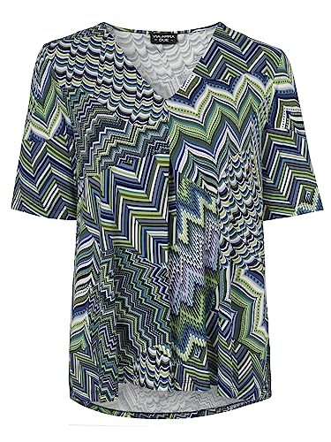 Via Appia Due Damen Extravagantes T-Shirt mit Buntem Zick-Zack-Muster von Via Appia Due