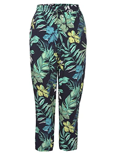 Via Appia Due Damen Extrovertierte Schlupfhose mit exotischem, floralem Muster dunkelblau Multicol. 52 Via Appia Due Damen Extrovertierte Schlupfhose mit exotischem, floralem Muster dunkelblau Multicol. 52 von Via Appia Due