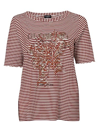 Via Appia Due Damen Modisches T-Shirt mit gestreiftem Allover-Muster von Via Appia Due