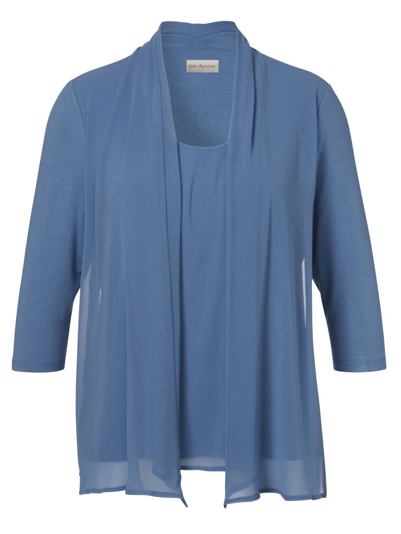 Via Appia - Bluse 2 in 1 Rundhals 3/4 Arm bleu - Gr. - 40 von Via Appia