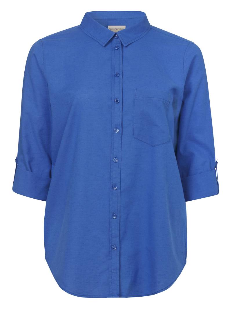 Via Appia - Bluse Hemdkragen 1/1 Arm blau - Gr. - 40 von Via Appia