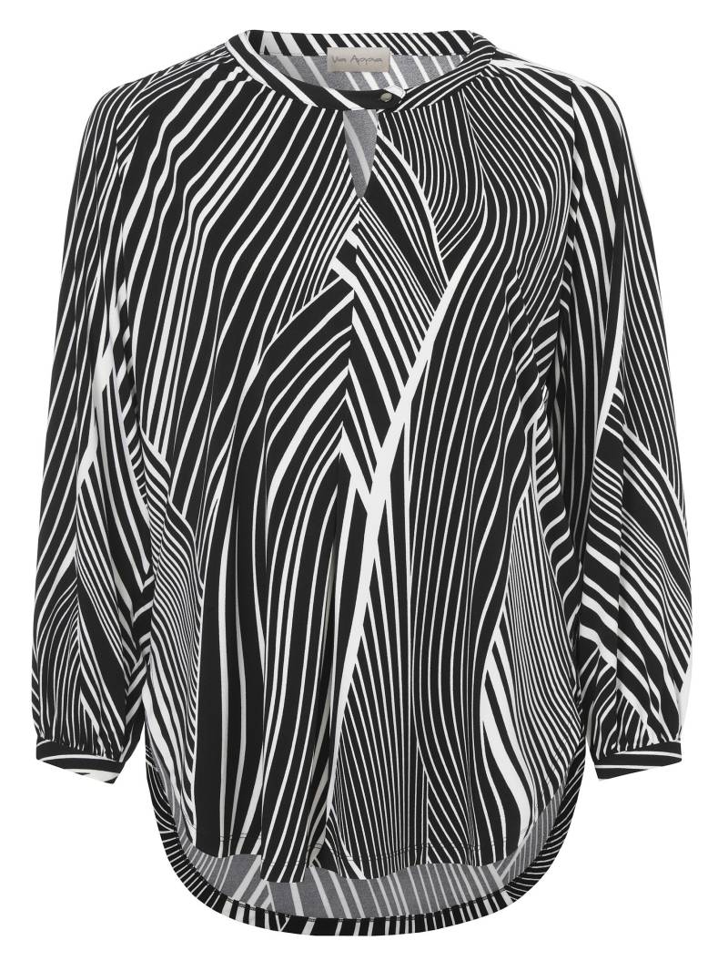 Via Appia - Bluse Rundhals 1/1 Arm Druck schwarz / ecru - Gr. - 46 von Via Appia