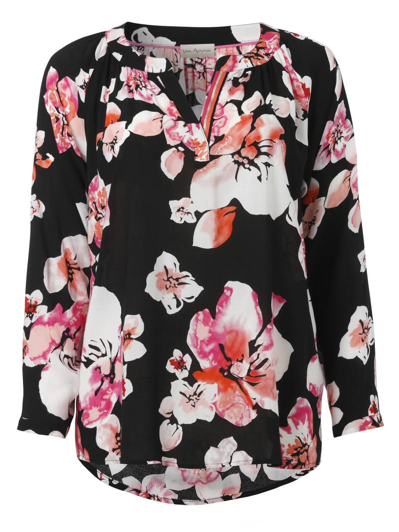 Via Appia - Bluse Rundhals 1/1 Arm Druck schwarz multicolor - Gr. - 38 von Via Appia