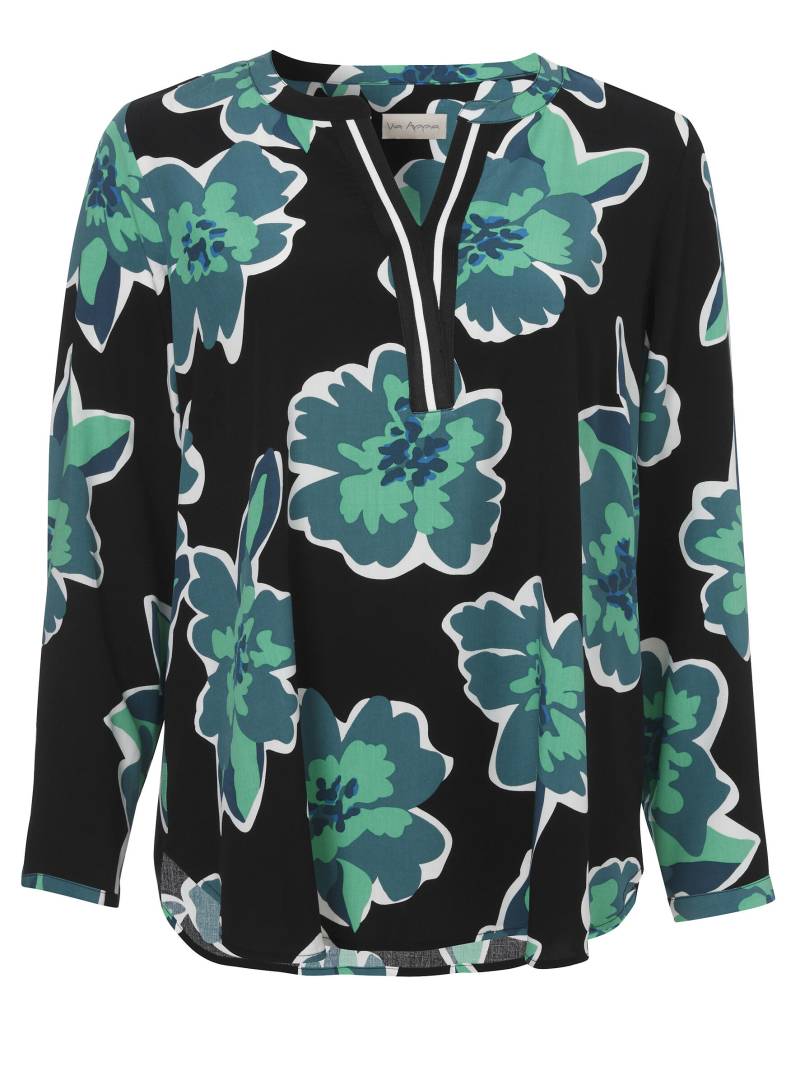 Via Appia - Bluse Rundhals 1/1 Arm Druck schwarz multicolor - Gr. - 42 von Via Appia