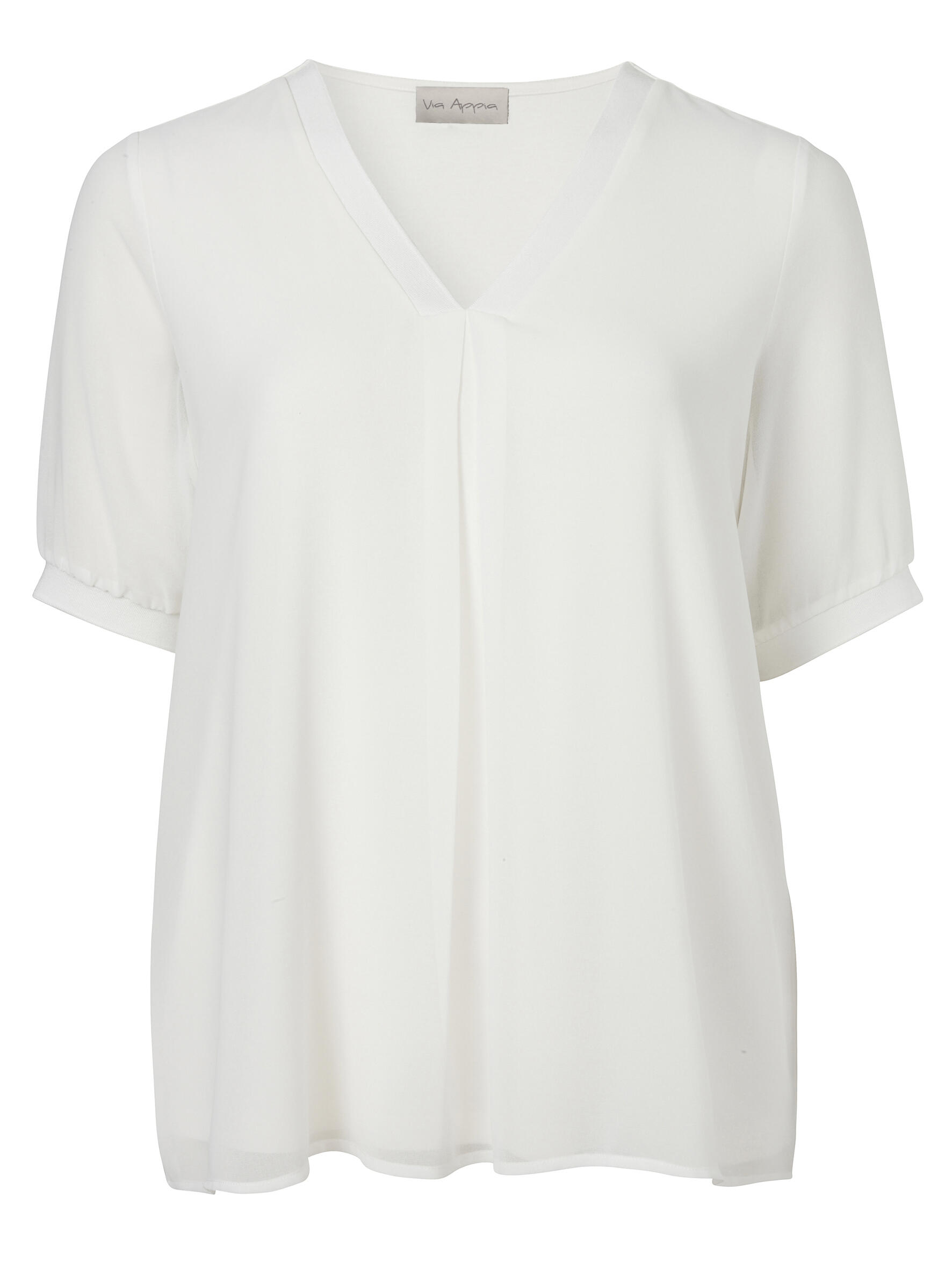 Via Appia - Bluse V-Ausschnitt 1/2 Arm ecru - Gr. - 38 von Via Appia