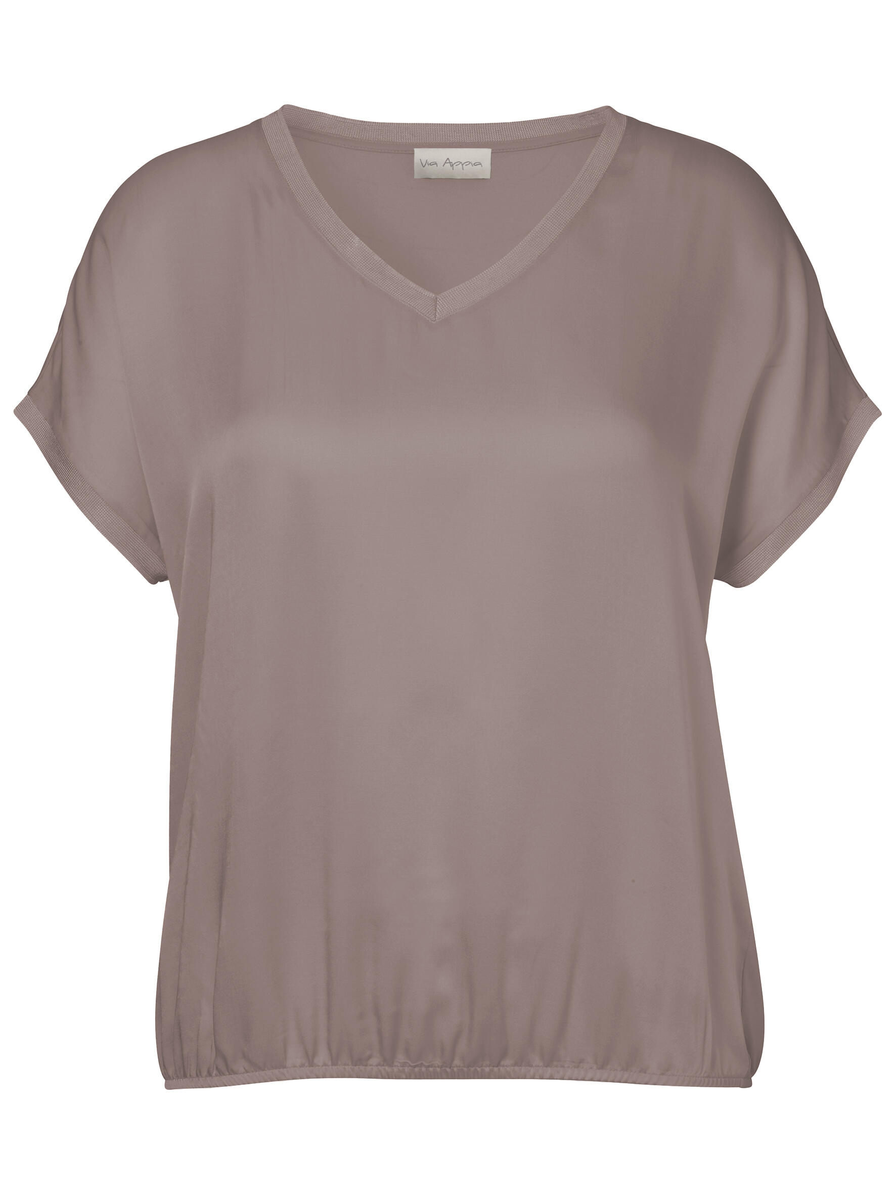 Via Appia - Bluse V-Ausschnitt 1/2 Arm taupe - Gr. - 40 von Via Appia