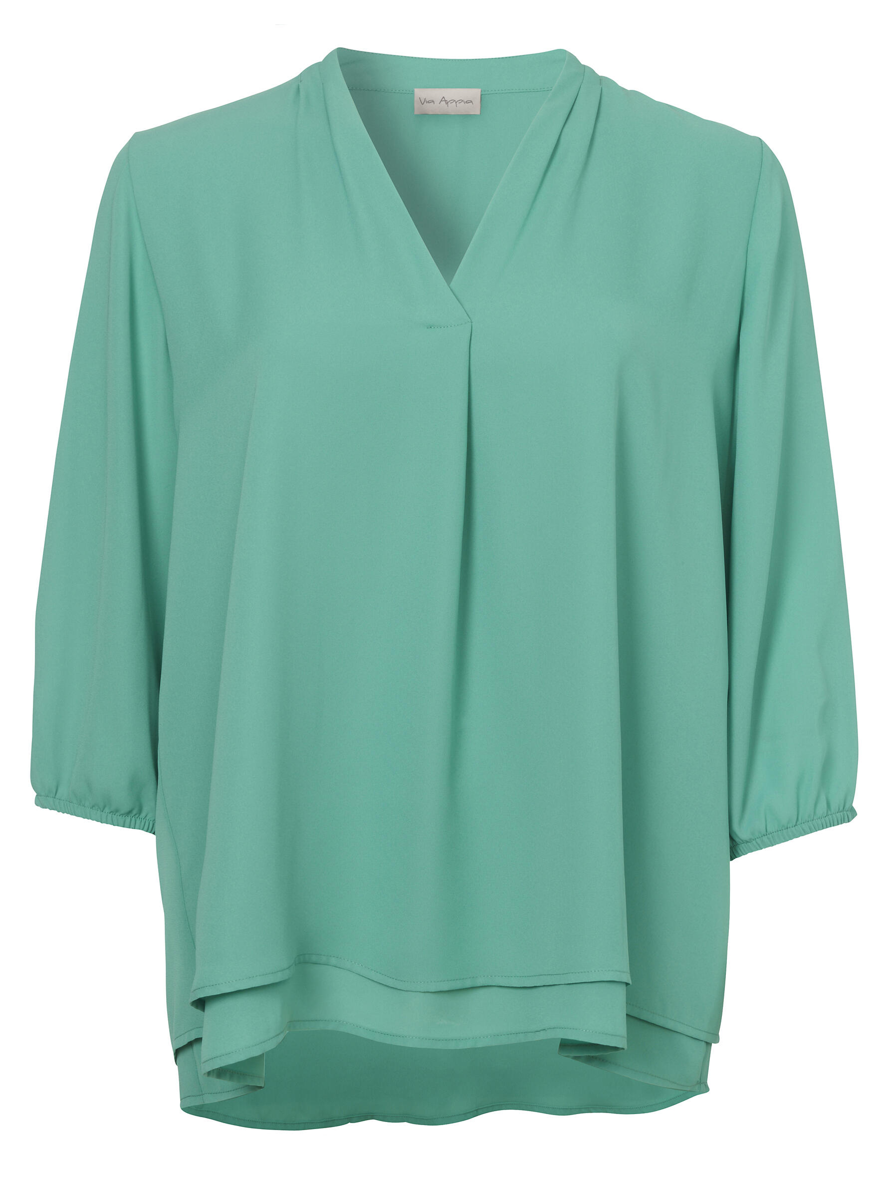 Via Appia - Bluse V-Ausschnitt 3/4 Arm grün - Gr. - 42 von Via Appia