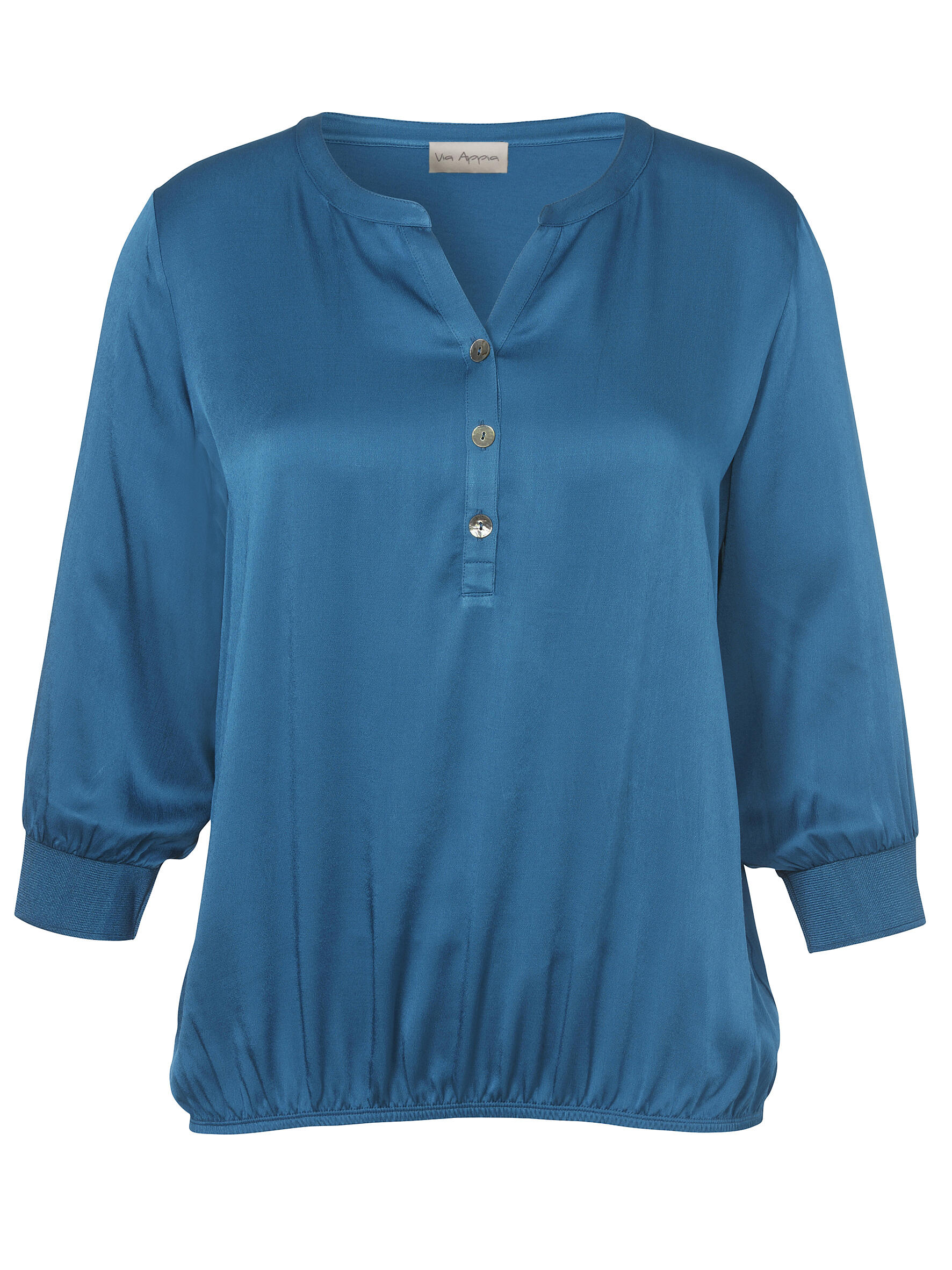 Via Appia - Bluse V-Ausschnitt 3/4 Arm petrol - Gr. - 40 von Via Appia