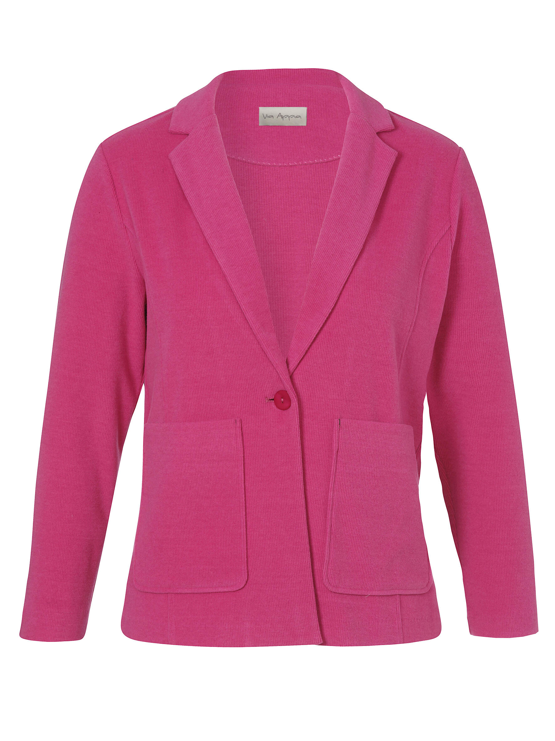 Via Appia - Jacke Revers 1/1 Arm Taschen magenta - Gr. - 40 von Via Appia