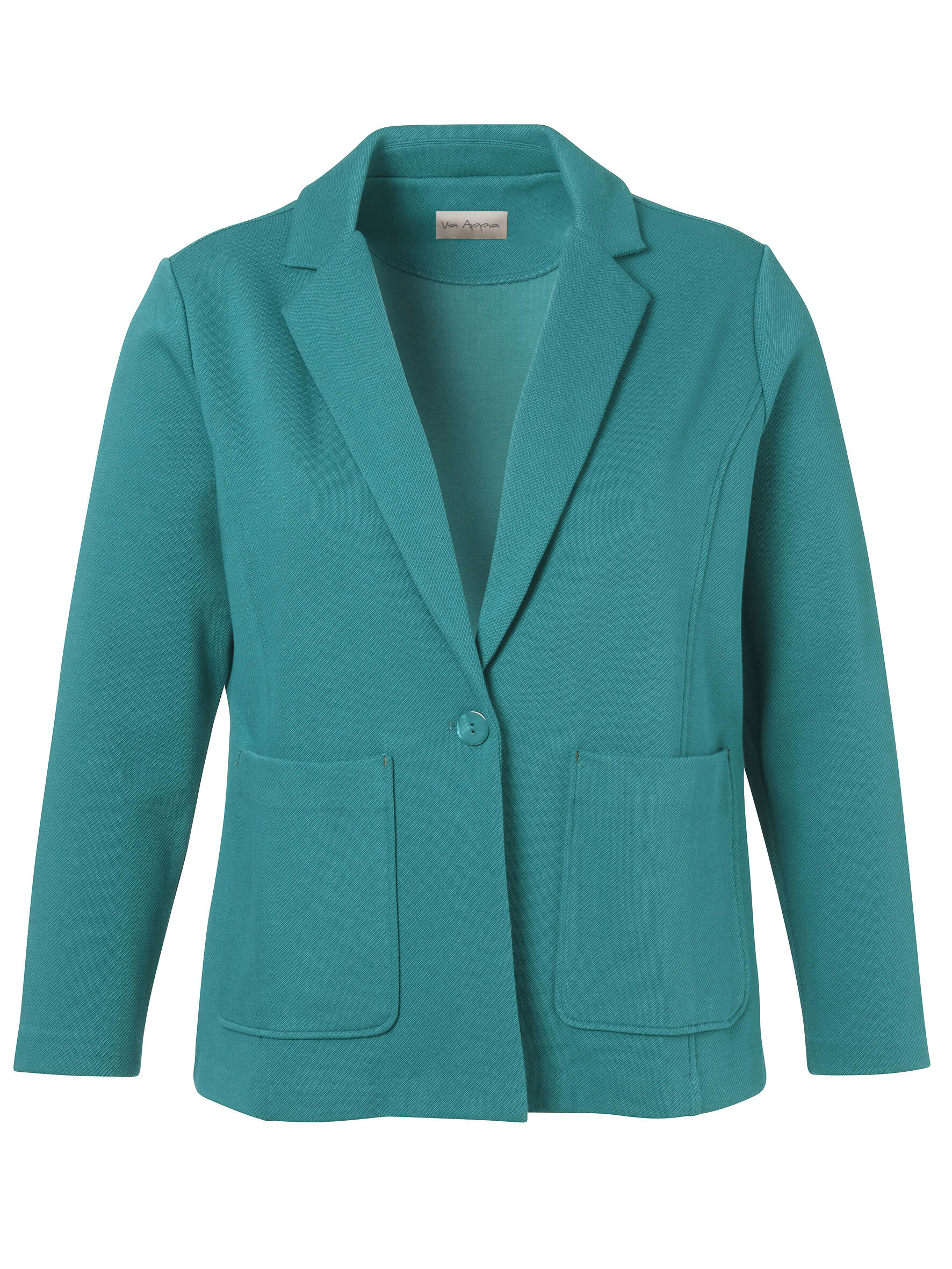 Via Appia - Jacke Revers 1/1 Arm Taschen smaragd - Gr. - 46 von Via Appia