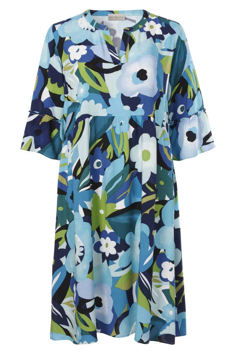 Via Appia - Kleid Rundhals 3/4 Arm Druck türkis multicolor - Gr. - 42 von Via Appia
