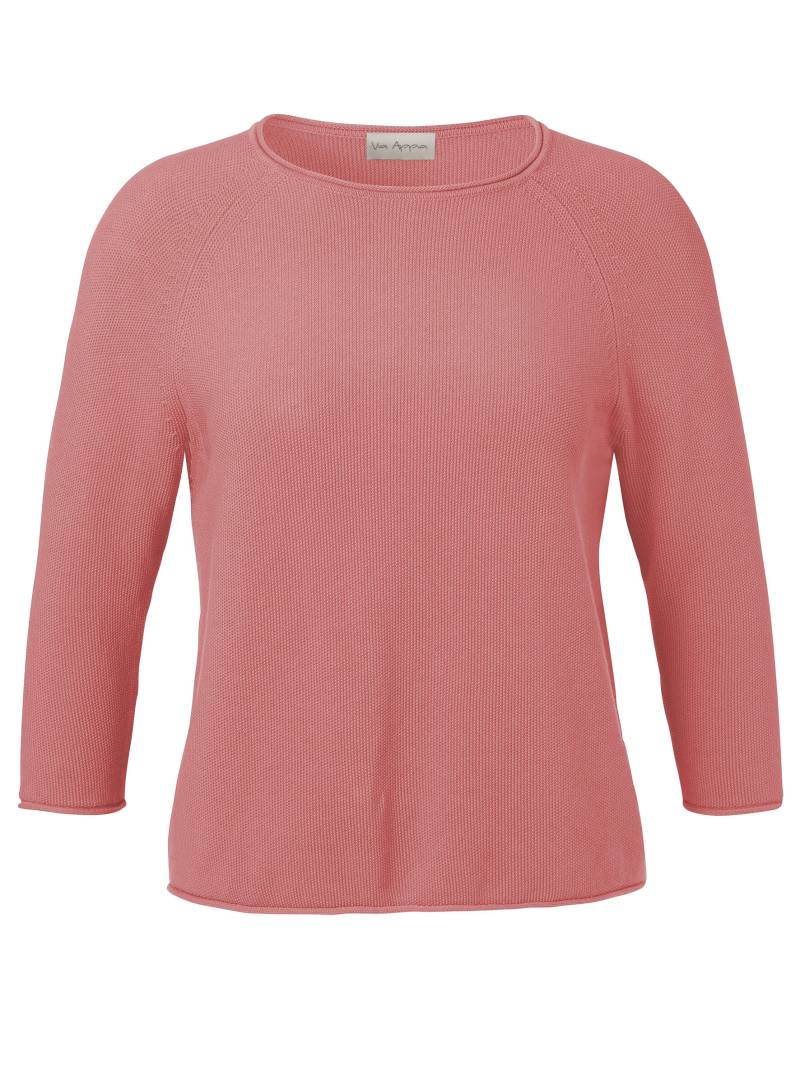 Via Appia - Pullover U-Boot 3/4 Arm Struktur koralle - Gr. - 44 von Via Appia