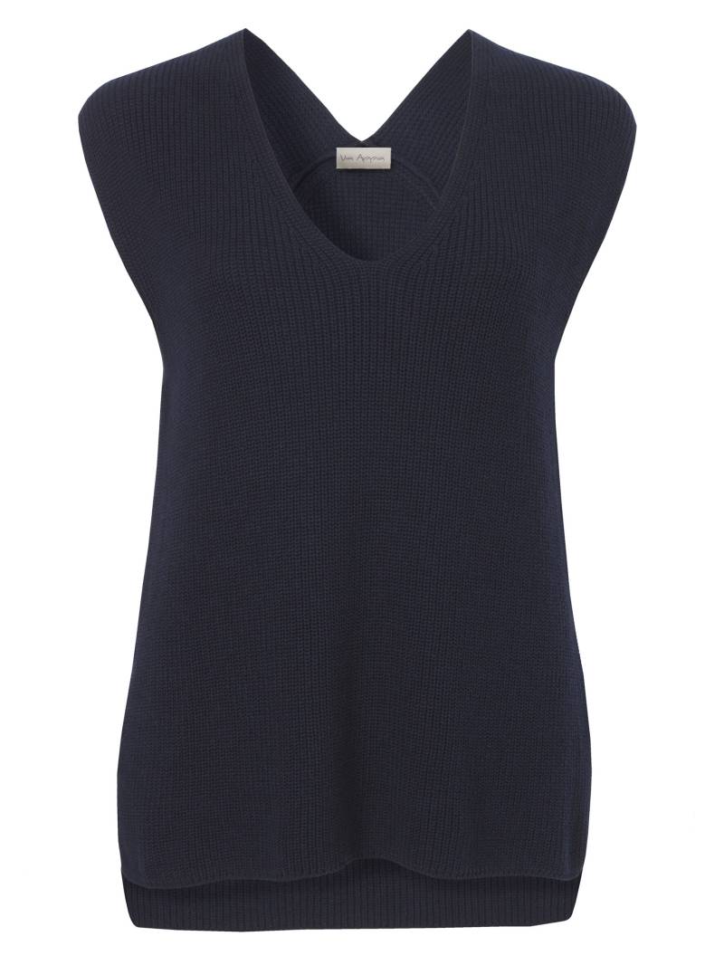 Via Appia - Pullunder V-Ausschnitt Struktur marine - Gr. - 42 von Via Appia