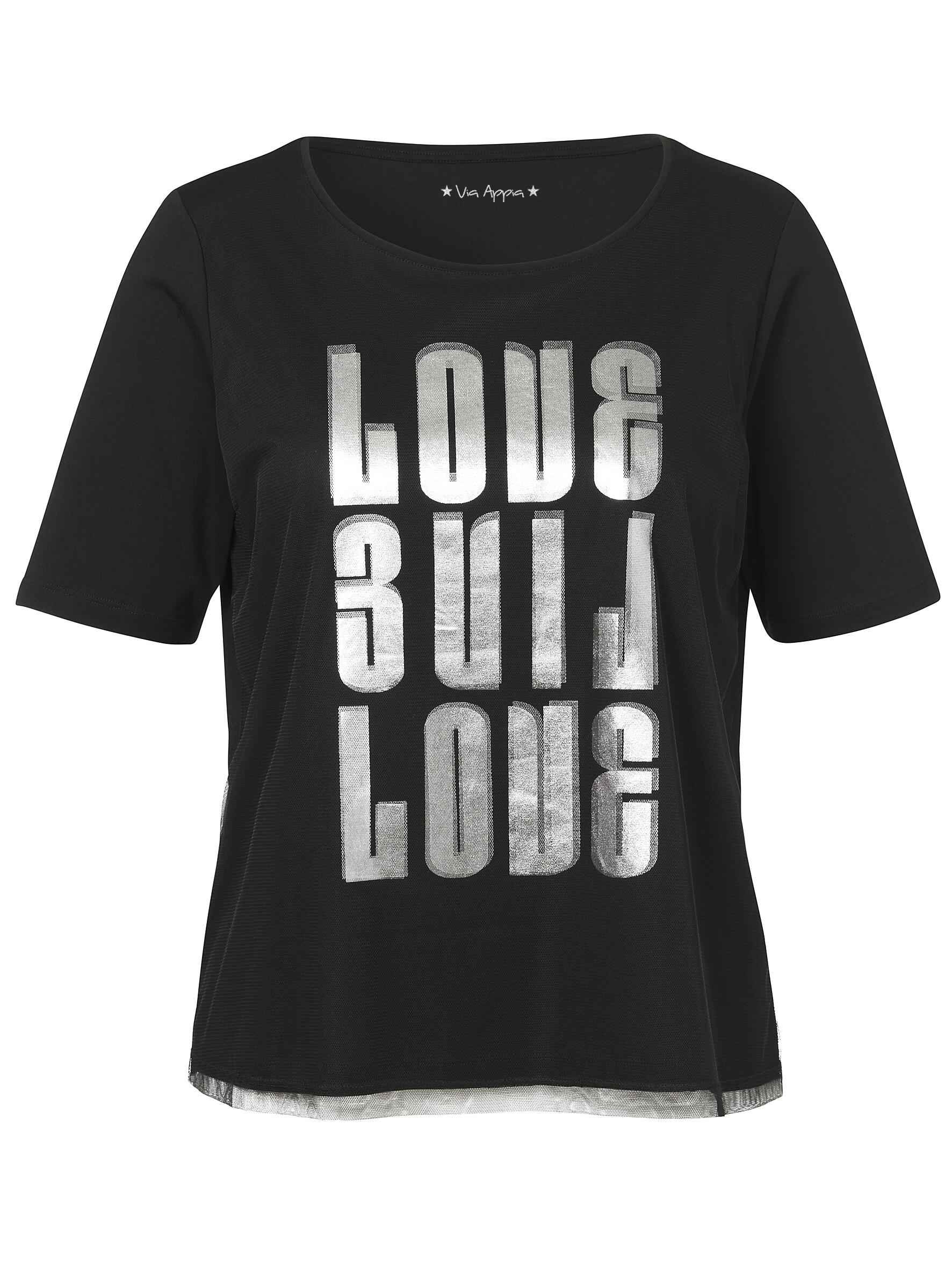 Via Appia - T-Shirt Rundhals 1/2 Arm Motiv schwarz - Gr. - 42 von Via Appia