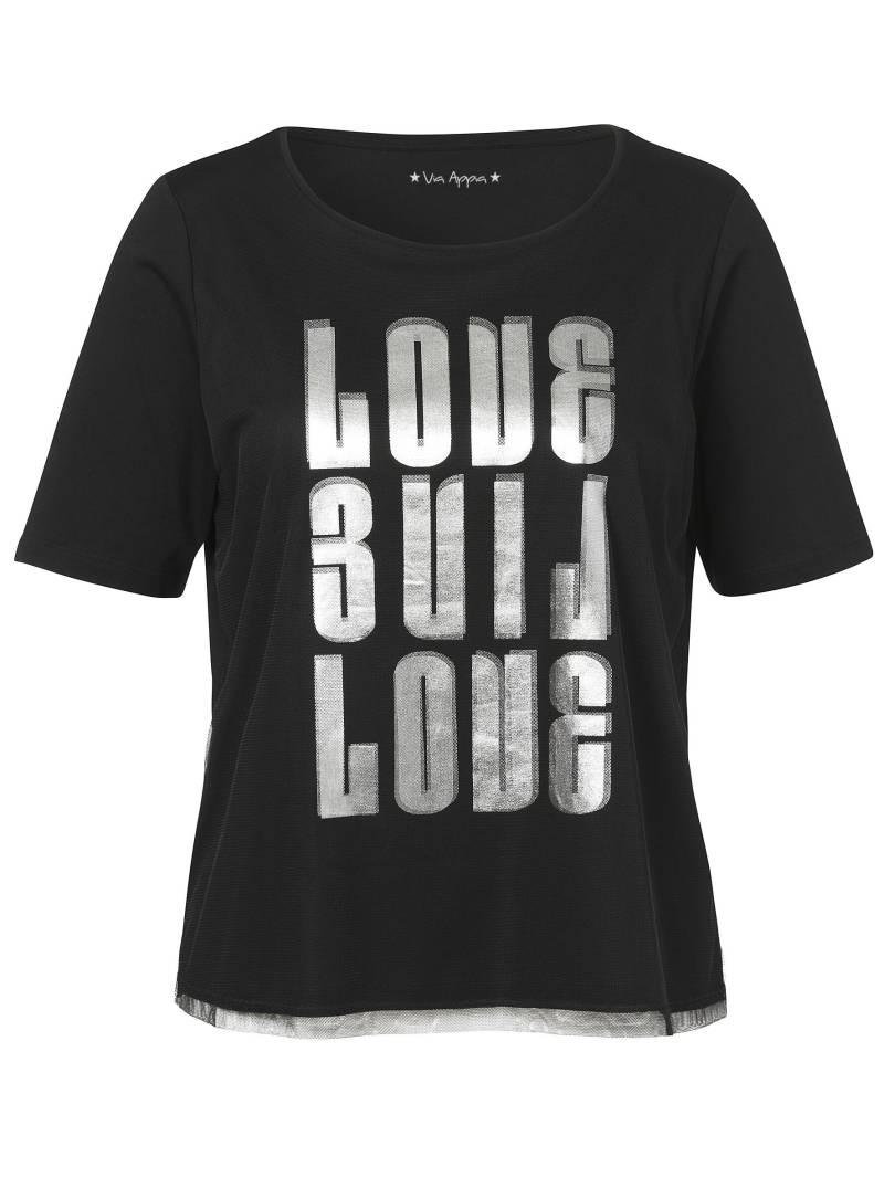 Via Appia - T-Shirt Rundhals 1/2 Arm Motiv schwarz - Gr. - 42 von Via Appia