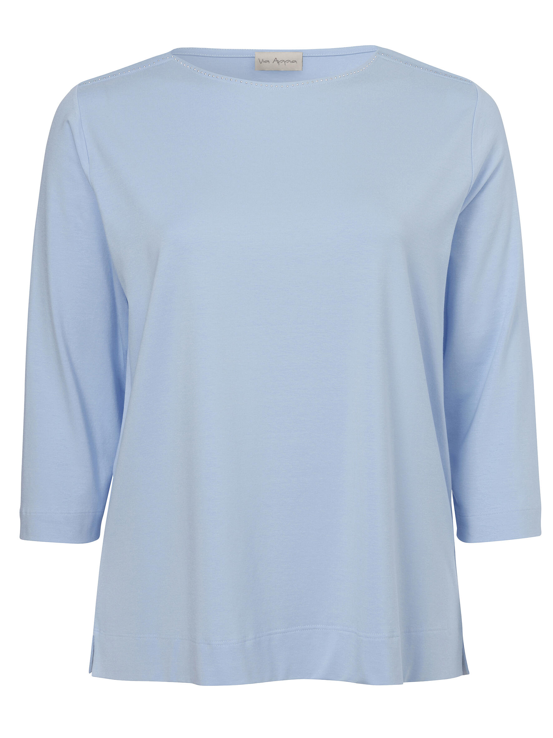 Via Appia - T-Shirt U-Boot 3/4 Arm Druck Schmuck hellblau - Gr. - 44 von Via Appia