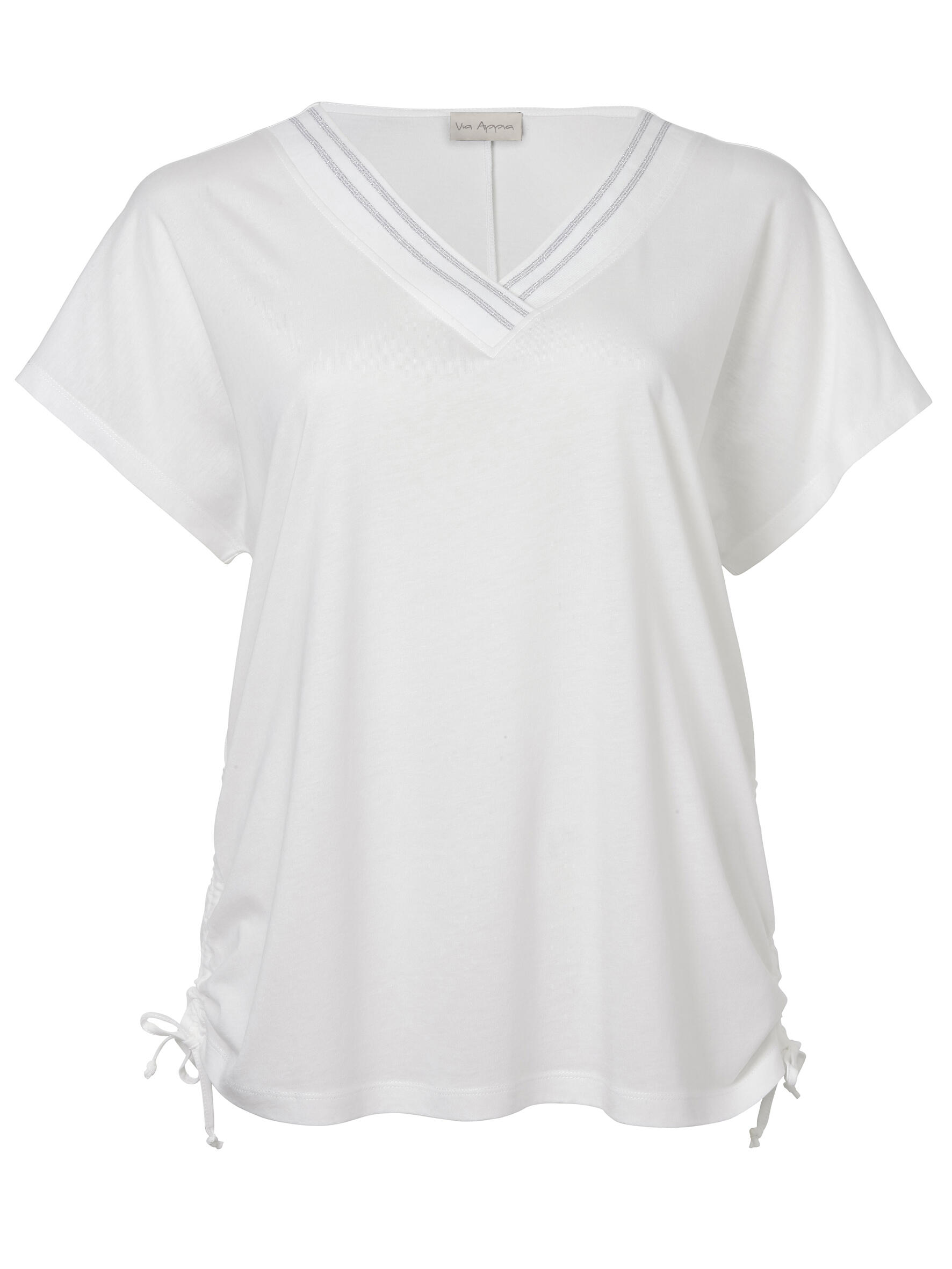 Via Appia - T-Shirt V-Ausschnitt 1/2 Arm ecru - Gr. - 42 von Via Appia