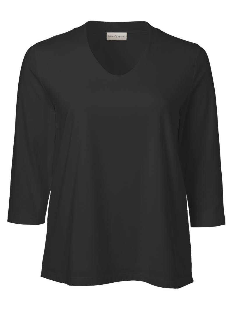 Via Appia - T-Shirt V-Ausschnitt 3/4 Arm schwarz - Gr. - 40 von Via Appia