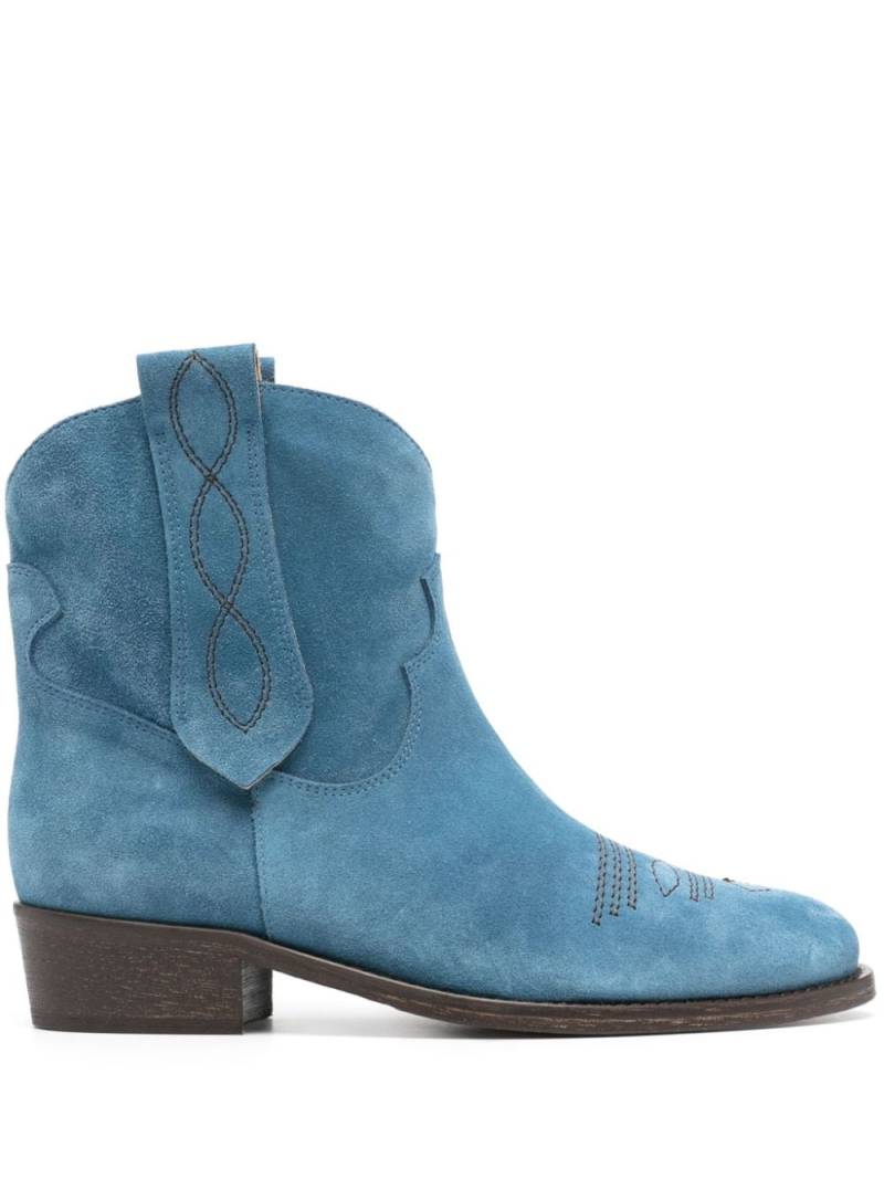 Via Roma 15 Cowboy-Boots aus Wildleder - Blau von Via Roma 15