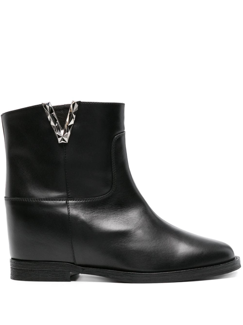 Via Roma 15 Chelsea-Boots mit VLogo - Schwarz von Via Roma 15