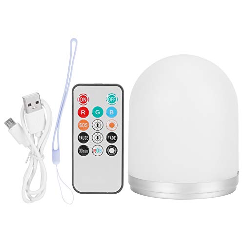 LED -Nachtleuchte Tragbare Nachtlampe USB -Ladung 16 Farben RGB Wechseln der Fernbedienung Dimmbarer Automatischer Abschalttimer für Home Bar Party Camping von ViaGasaFamido