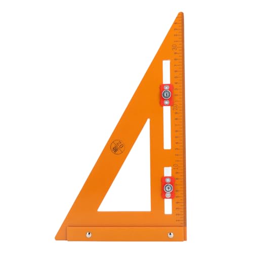Positionierung von Dreiecksherrscher, 2 in 1 Rafter Mechanischer Winkel Holzbearbeitung Lineal Einstellbares Dreieckslineer -Lineal -Lineal mit Positionierungsschiebern für, Regeln von ViaGasaFamido