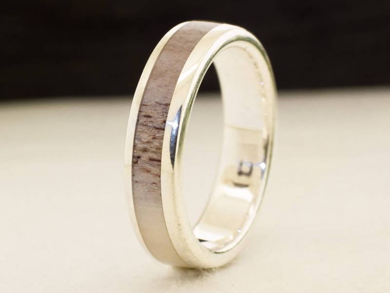 Rentierhorn Ring Und Sterlingsilber. Für Männer Frauen - Originalgeschenk von ViademonteJewelry