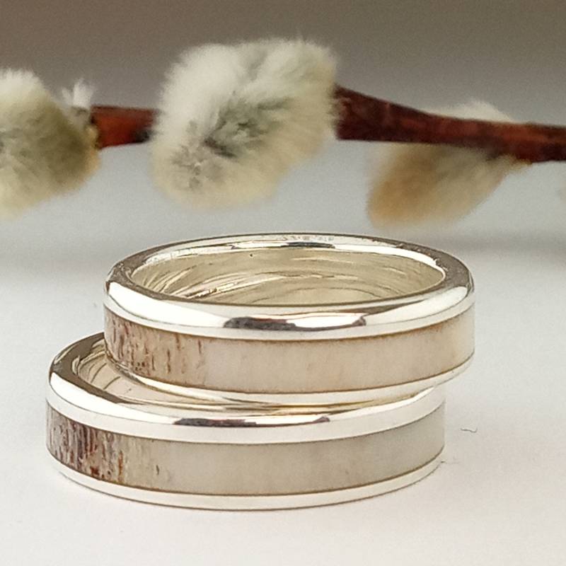 Silber Gesetz Allianzen Und Redeer Geweih - Neuer Trend in Original-Allianzen Ringe Für Verschiedene Ehe von ViademonteJewelry