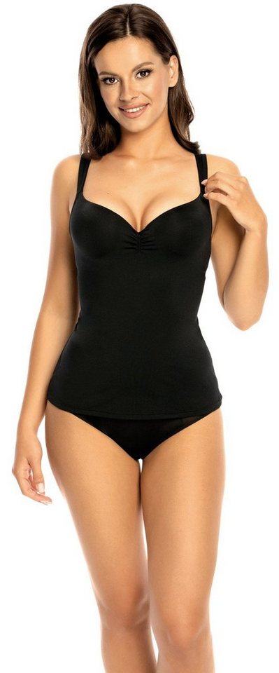 Viania BH-Hemd 101652 (1-tlg) mit Bügel und gefütterten Cups Farbe Schwarz von Viania