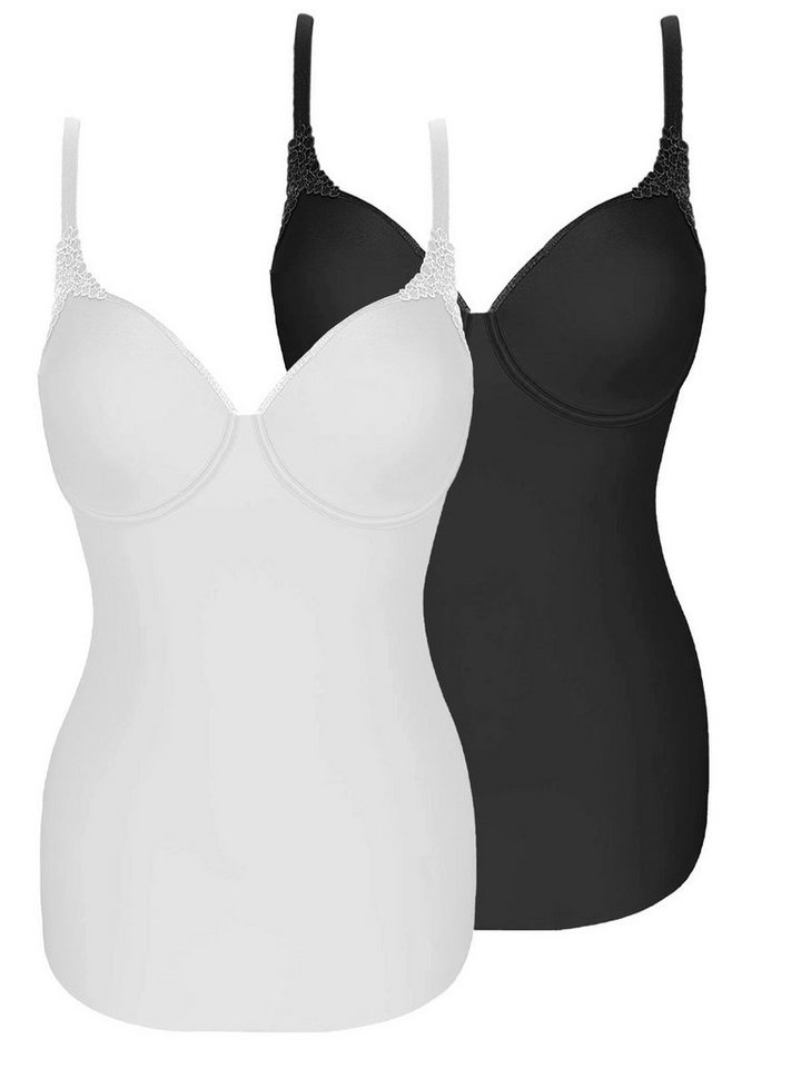 Viania BH-Hemd 2er Pack Spacer BH Hemd Carola (Spar-Set, 2-tlg) extra flache Nähte von Viania