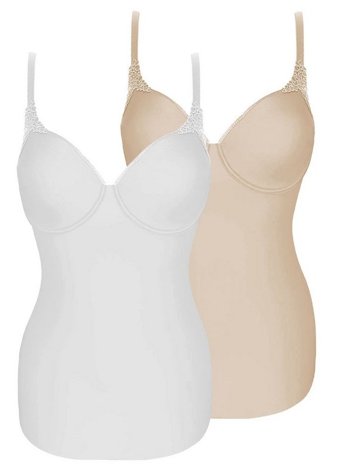 Viania BH-Hemd 2er Pack Spacer BH Hemd Carola (Spar-Set, 2-tlg) extra flache Nähte von Viania