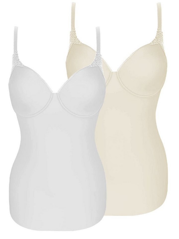 Viania BH-Hemd 2er Pack Spacer BH Hemd Carola (Spar-Set, 2-tlg) extra flache Nähte von Viania