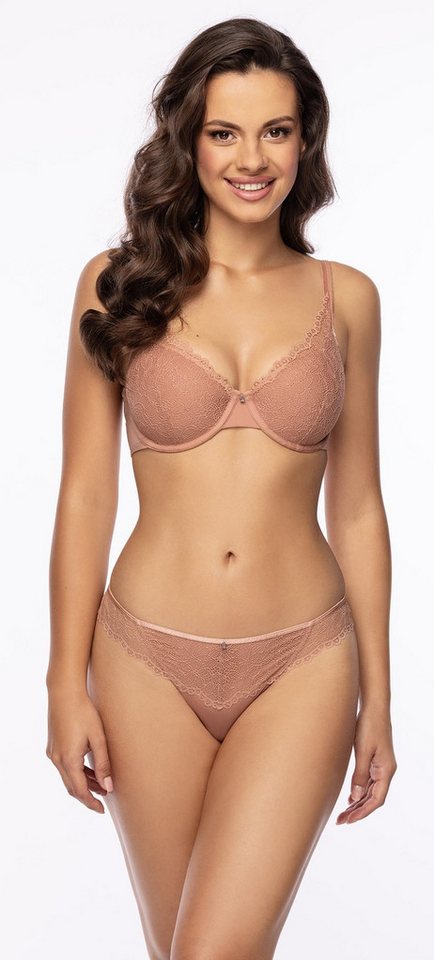 Viania Bügel-BH 204460 (1-tlg) Bügel-BH Leni mit Spacercups Form HIGH APEX Farbe Rosewood von Viania