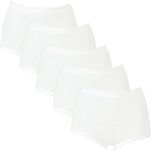 VIANIA! Damen-Taillenslip 5er-Pack Feinripp weiß Größe 48/50 von VIANIA!