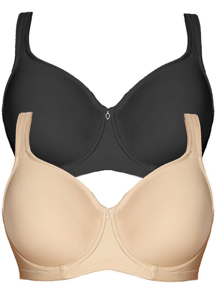 Viania Set: Minimizer-BH 2er Pack Minimizer Bügel BH Basic (Spar-Set, 2-tlg) nahtlos von Viania
