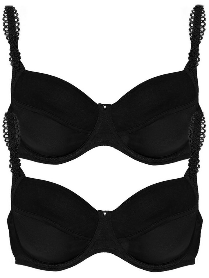 Viania Set: Schalen-BH 2er Pack Spacer Bügel BH Sally (Spar-Set, 2-tlg) nahtlos von Viania
